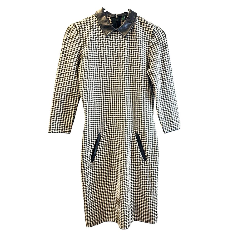 Ralph Lauren Black and White Houndstooth Mini Dress